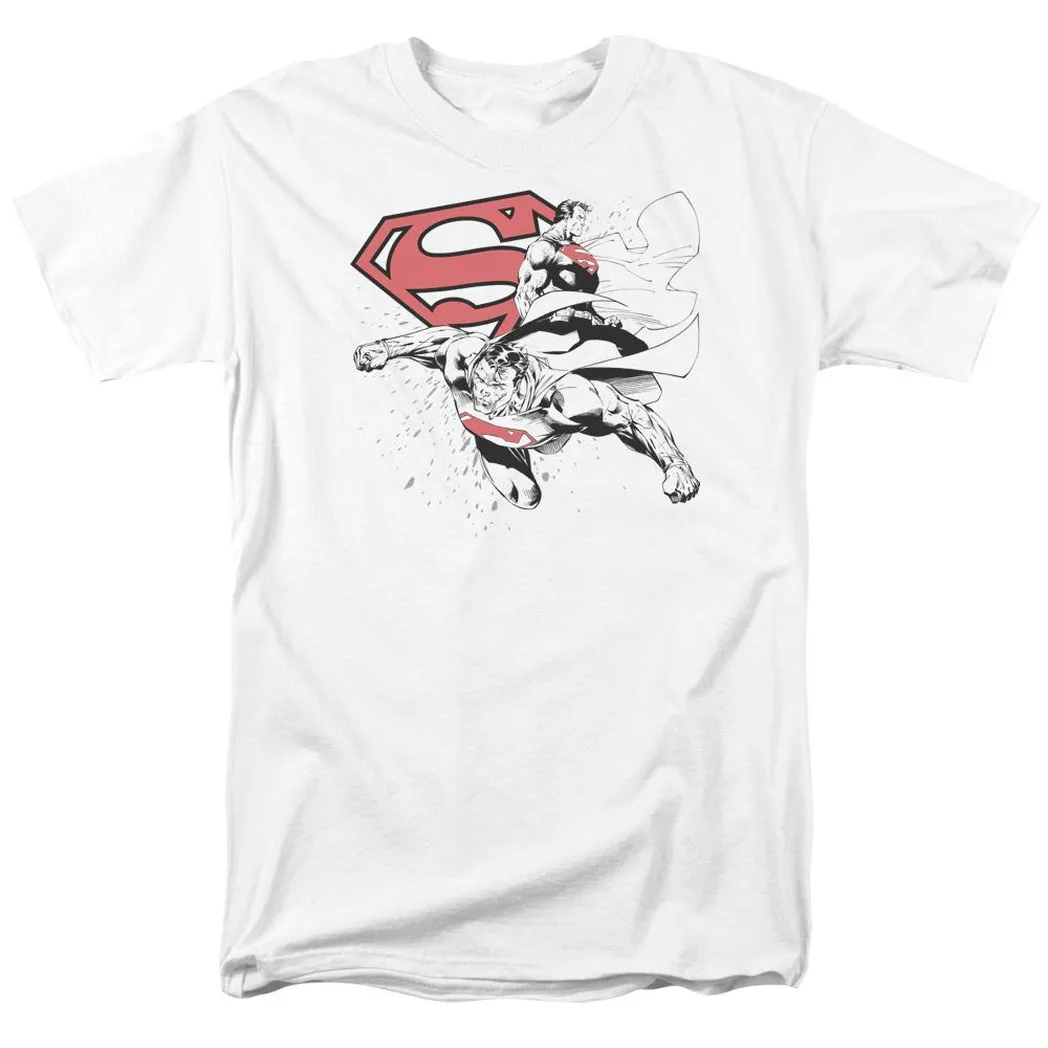 Superman Double The Power Mens T Shirt White