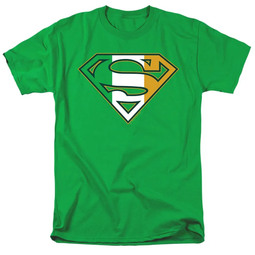 Superman Irish Shield Mens T Shirt Kelly Green