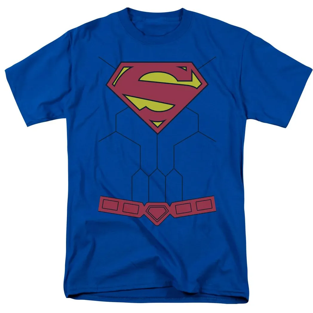 Superman New 52 Torso Mens T Shirt Royal Blue