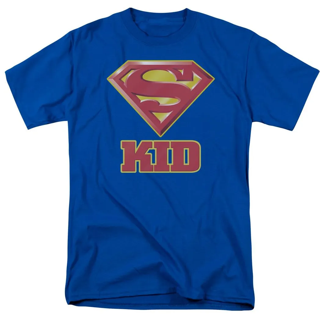 Superman Super Kid Mens T Shirt Royal Blue