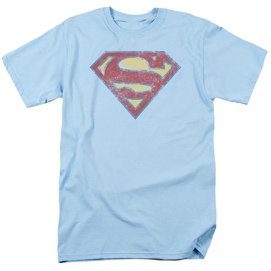 Superman Super S Mens T Shirt Light Blue