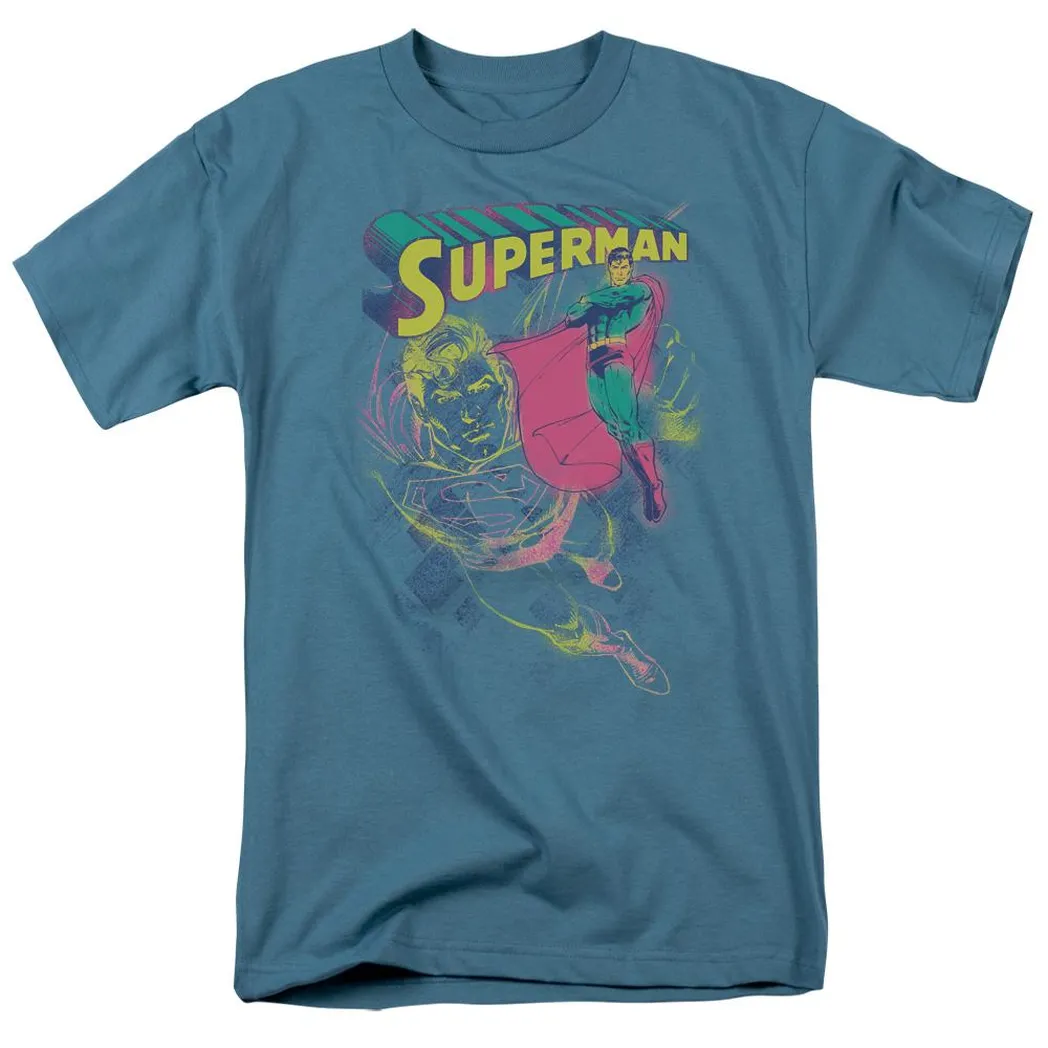 Superman Super Spray Mens T Shirt Slate