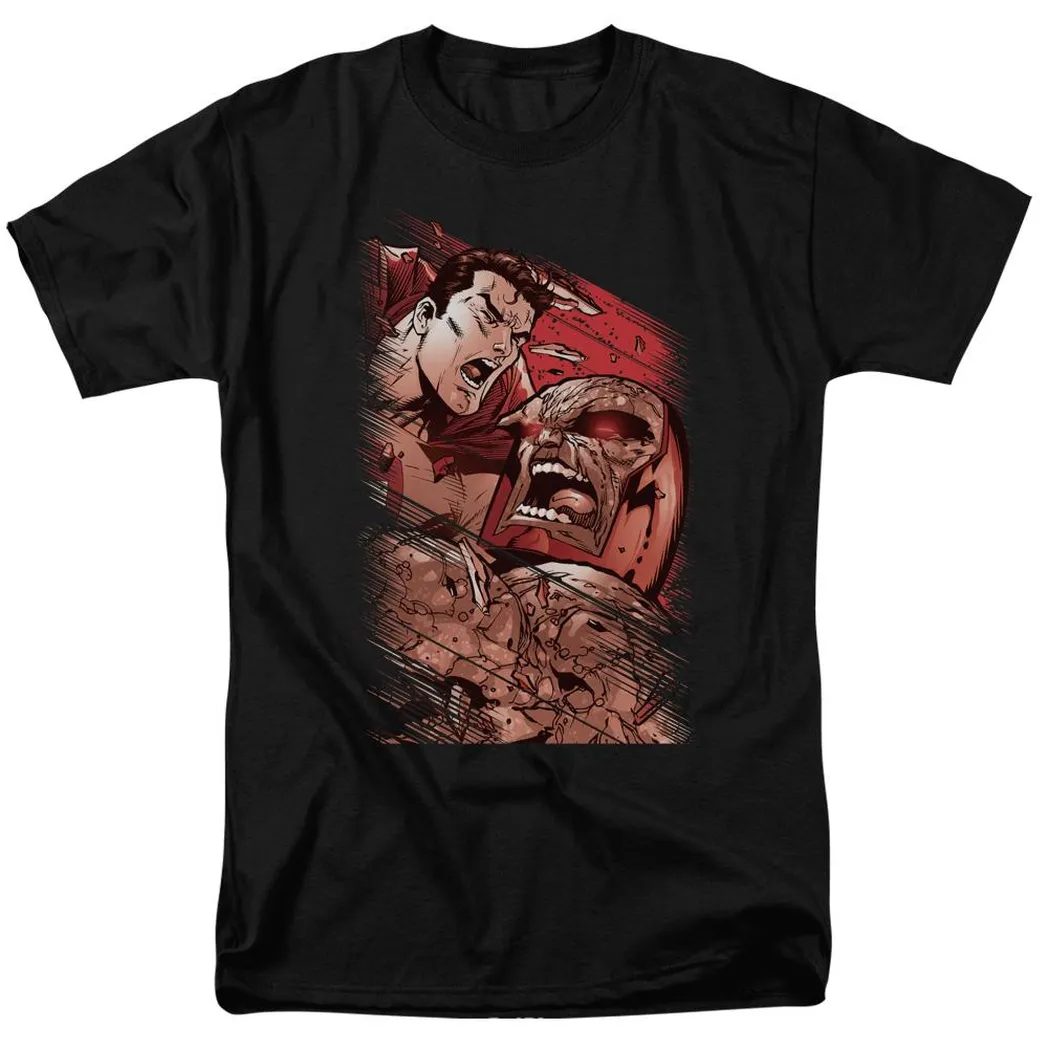 Superman Supes Vs Darkseid Mens T Shirt Black