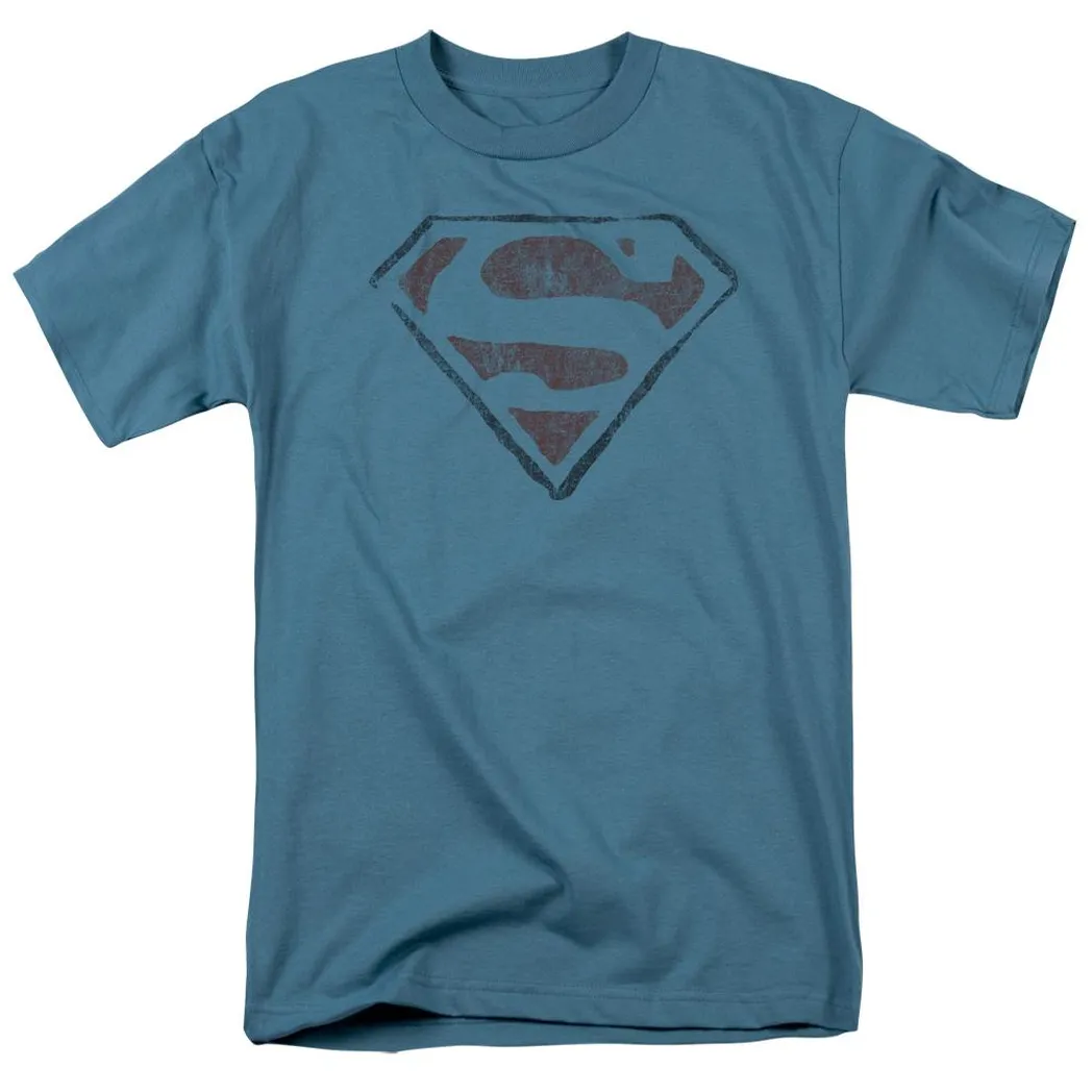 Superman Vintage S Mens T Shirt Slate