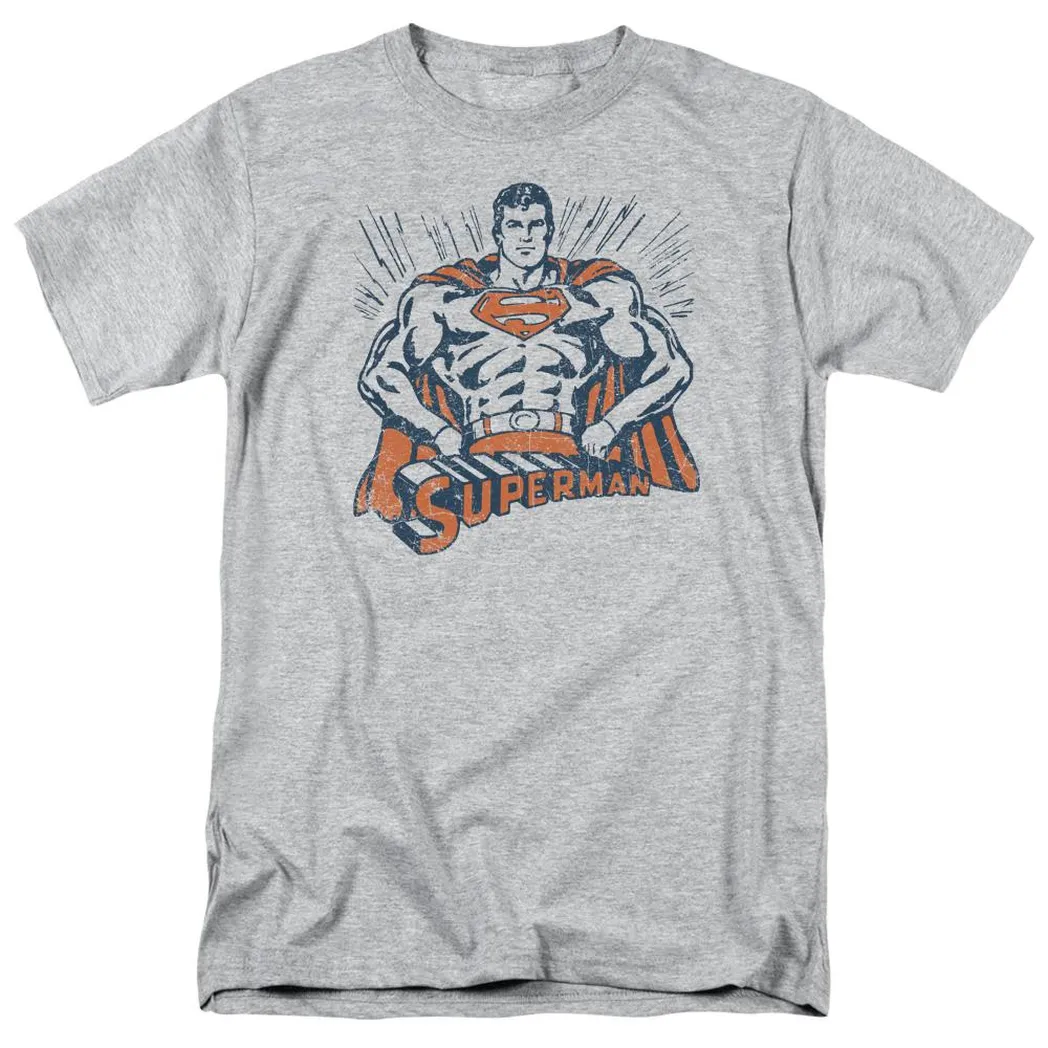 Superman Vintage Stance Mens T Shirt Athletic Heather