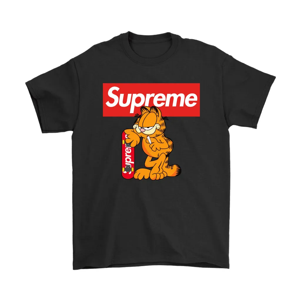 Supreme Garfield Skateboard And Smoke Unisex T-Shirt, Hoodie, Sweatshirt