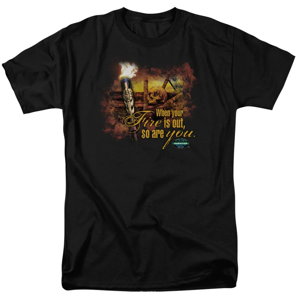 Survivor Fires Out Mens T Shirt Black