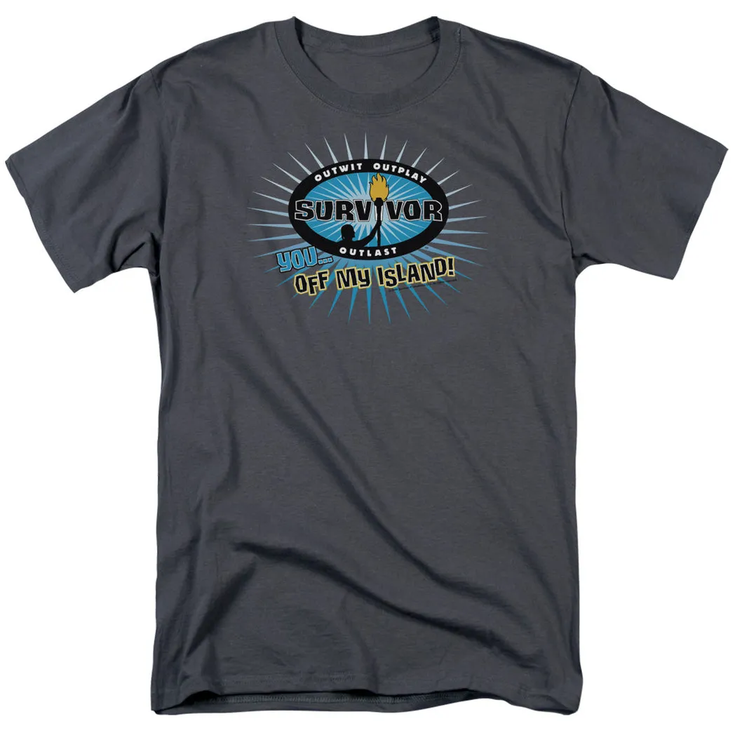 Survivor Off My Island Mens T Shirt Charcoal