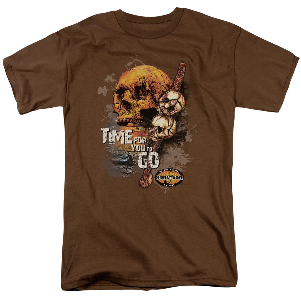 Survivor Time to Go Mens T Shirt Coffee