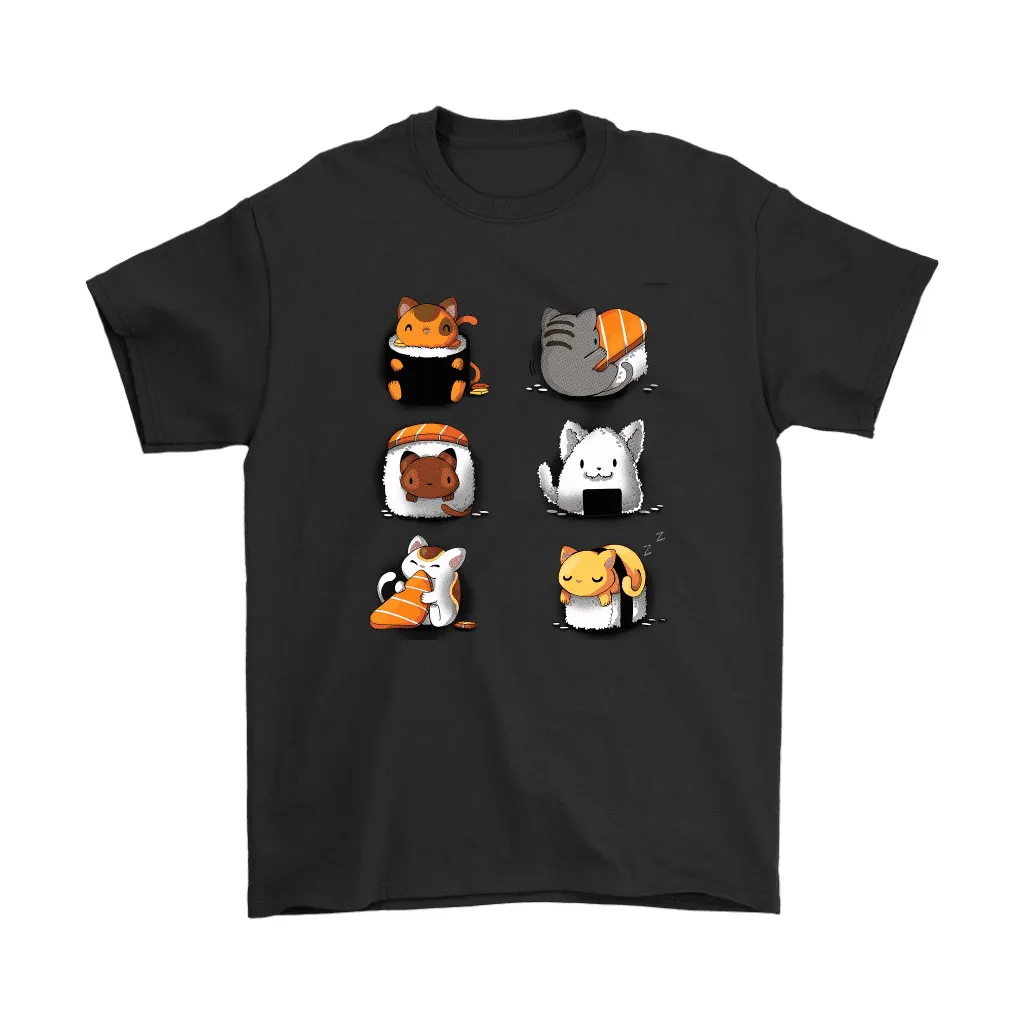 Sushi Cat Rice Ball Cat Cute Kitty With Rice Unisex T-Shirt, Hoodie, Sweatshirt