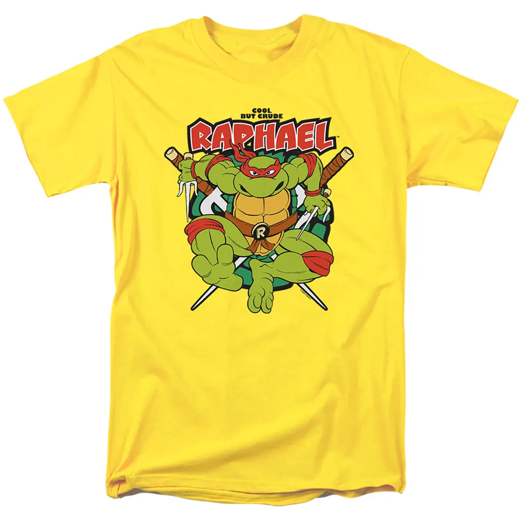 Teenage Mutant Ninja Turtles Cool But Crude Raphael Mens T Shirt Yellow