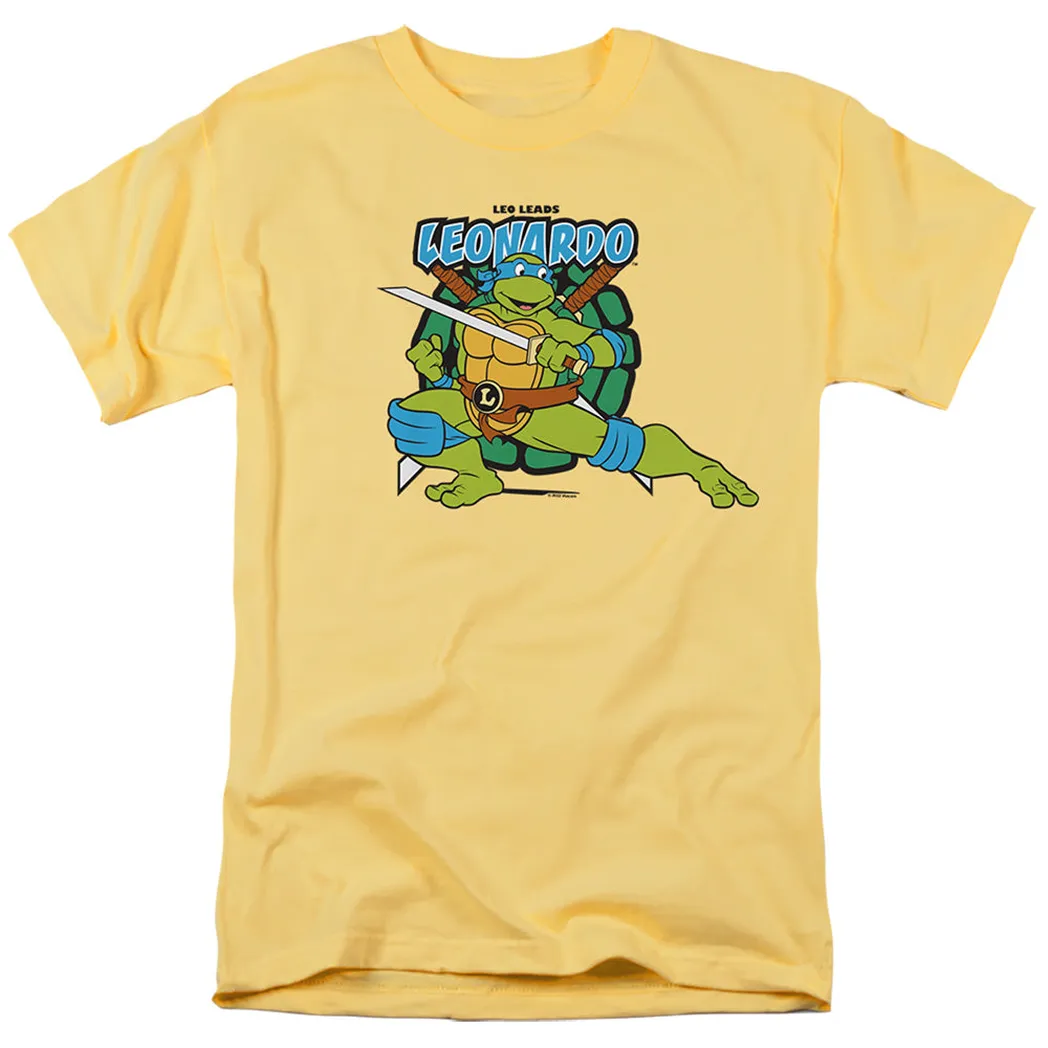 Teenage Mutant Ninja Turtles Leonardo Leads Mens T Shirt Banana