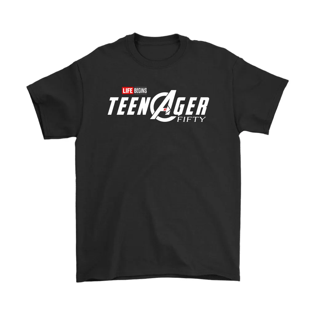 Teenager Life Begin At Fifty Avengers Marvel Mashup Unisex T-Shirt, Hoodie, Sweatshirt