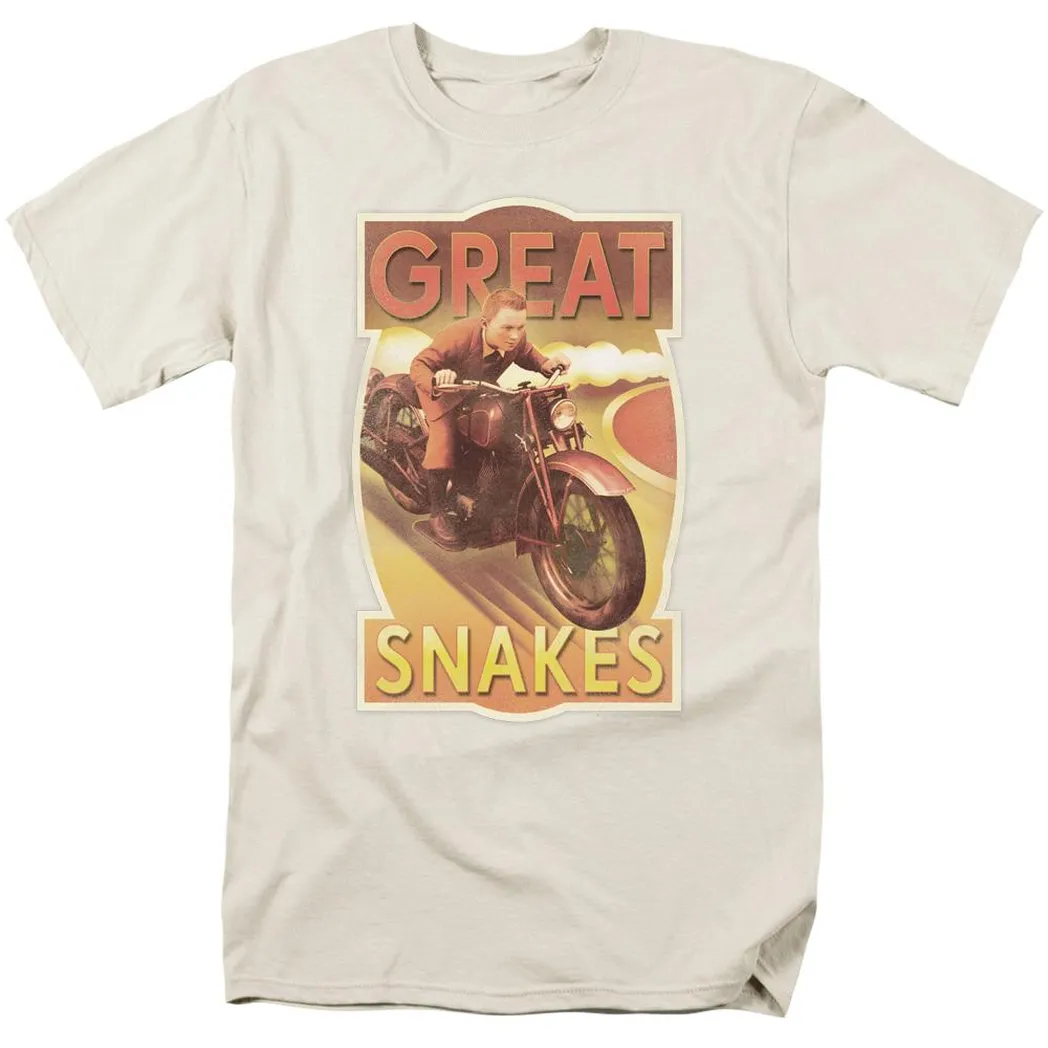 The Adventures Of Tintin Great Snakes Mens T Shirt Sand