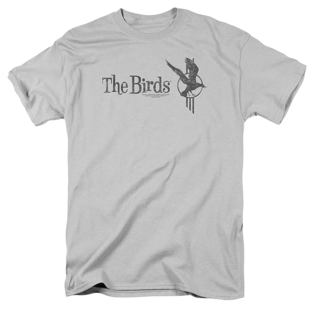 The Birds Distressed Mens T Shirt Silver