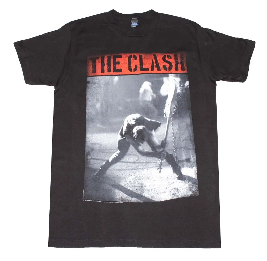 The Clash Smashing Guitar Mens T Shirt Black