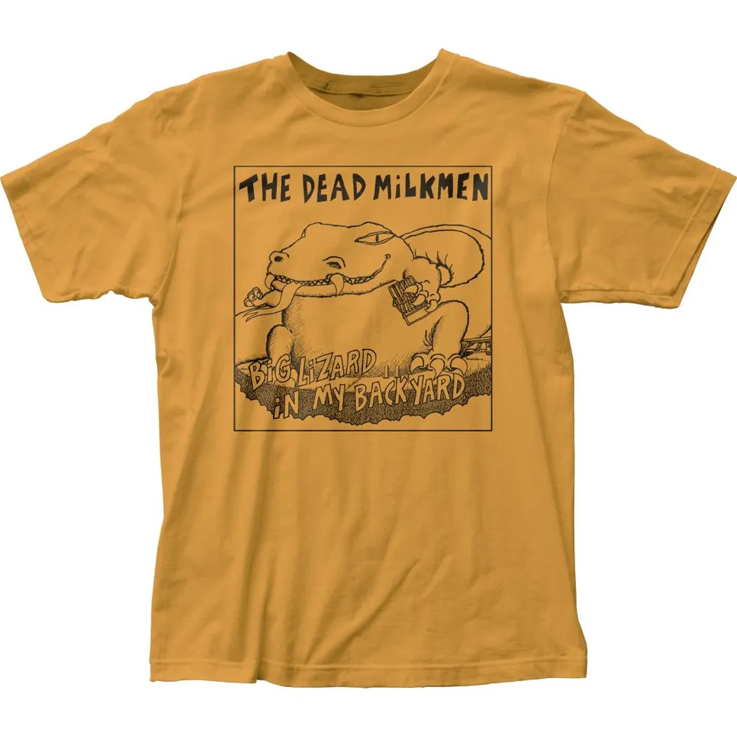 The Dead Milkmen Big Lizard Mens T Shirt Gold