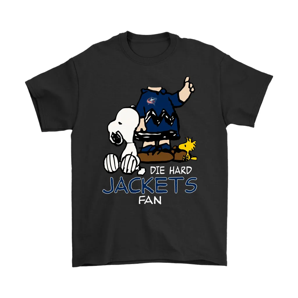 The Die Hard Columbus Blue Jackets Fans Charlie Snoopy Nhl Unisex T-Shirt, Hoodie, Sweatshirt