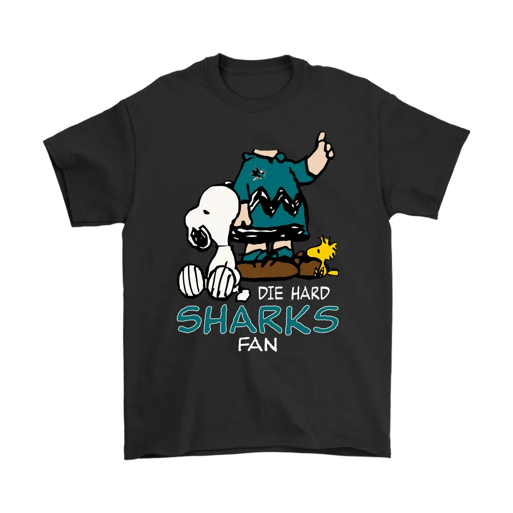 The Die Hard San Jose Sharks Fans Charlie Snoopy Nhl Unisex T-Shirt, Hoodie, Sweatshirt