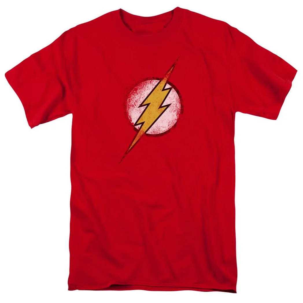 The Flash Faded Logo Mens T Shirt Red