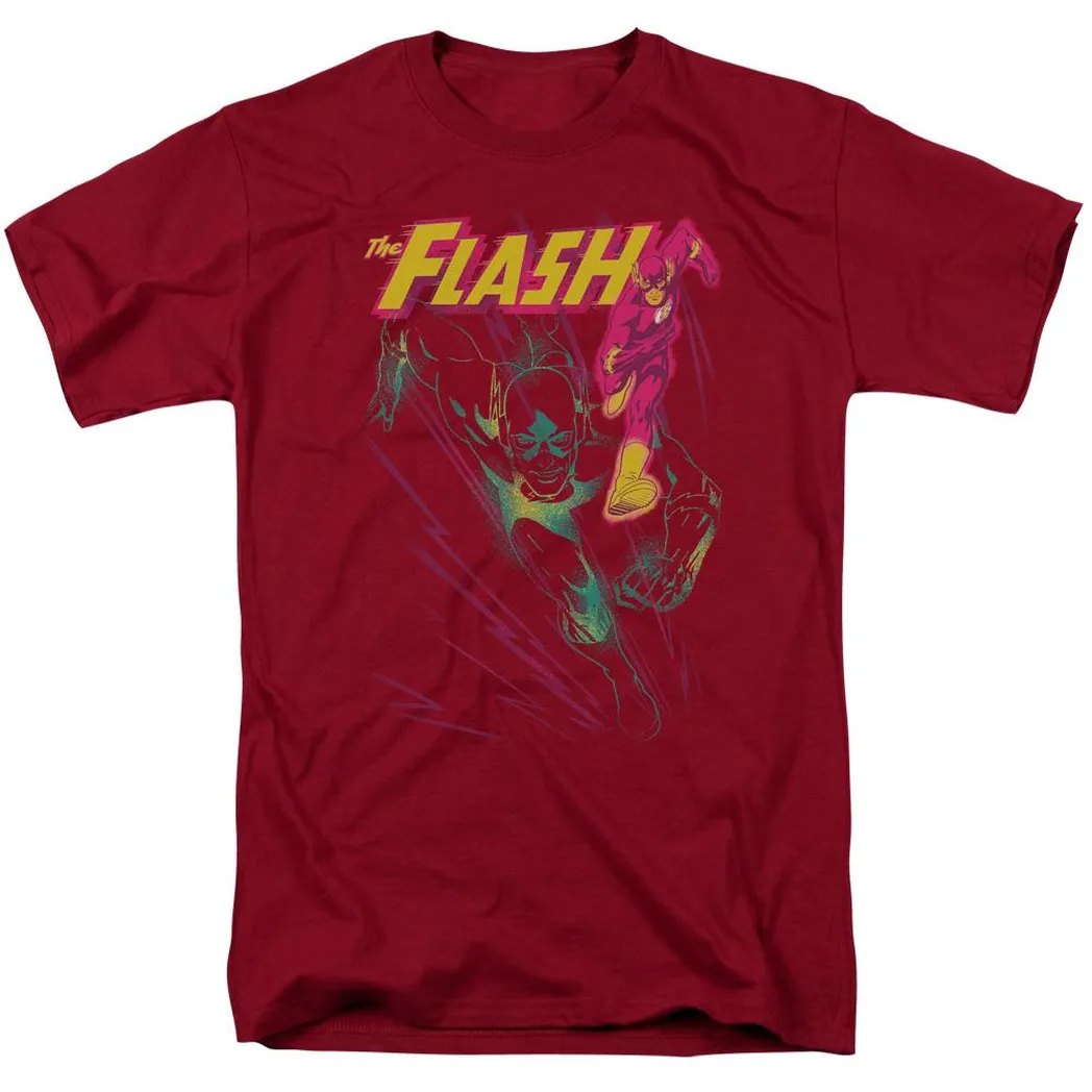 The Flash Flash Spray Mens T Shirt Cardinal