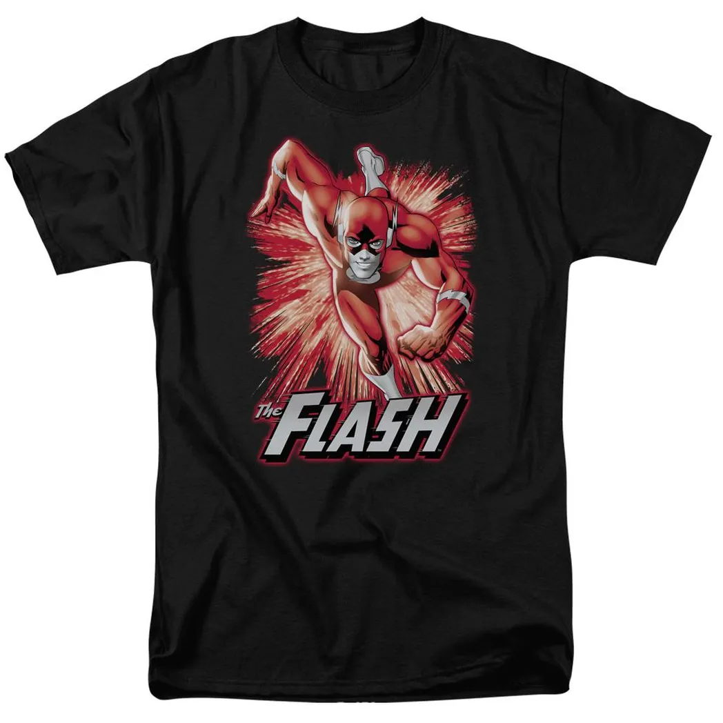 The Flash Red & Gray Mens T Shirt Black