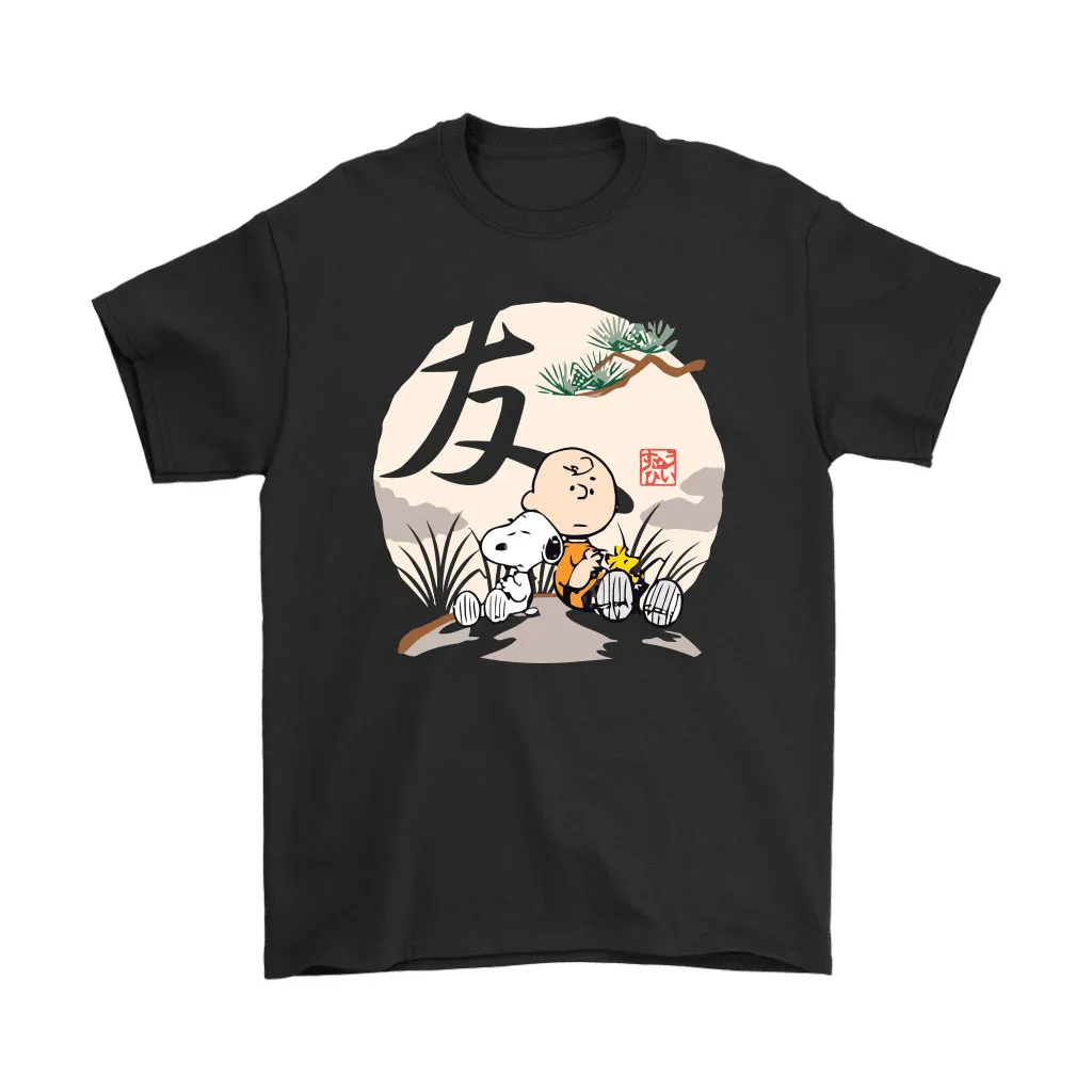 The Friendship Charlie Brown Woodstock And Snoopy Japanesque Unisex T-Shirt, Hoodie, Sweatshirt