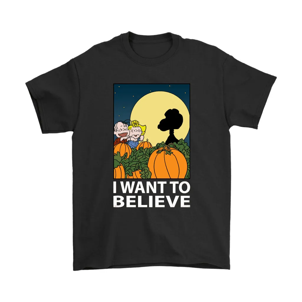 The Great Pumpkin I Want To Believe Halloween Snoopy Unisex T-Shirt, Hoodie, Sweatshirt