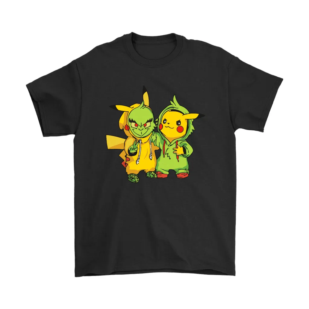 The Grinch And Pikachu Costume Swap Mashup Pokemon Unisex T-Shirt, Hoodie, Sweatshirt