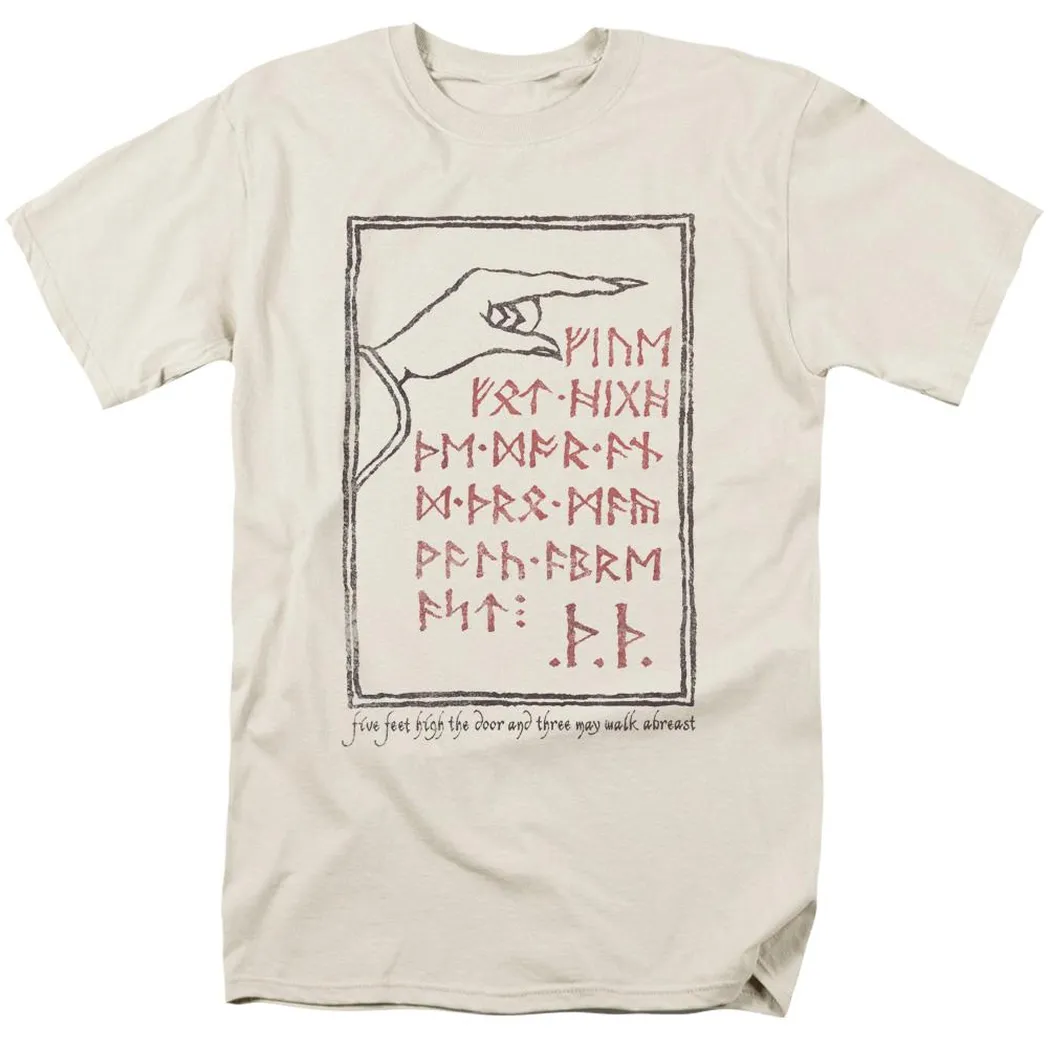 The Hobbit Back Door Mens T Shirt Cream