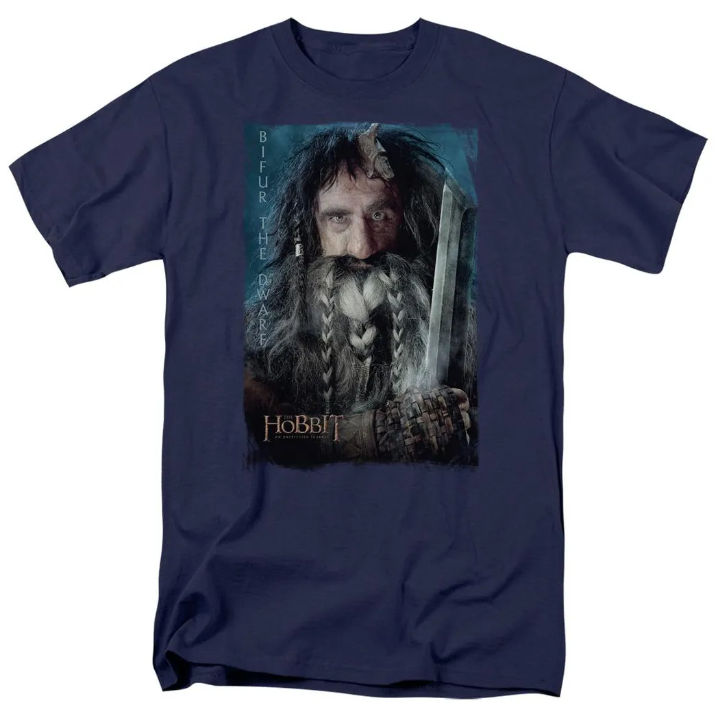 The Hobbit Bifur Mens T Shirt Navy Blue