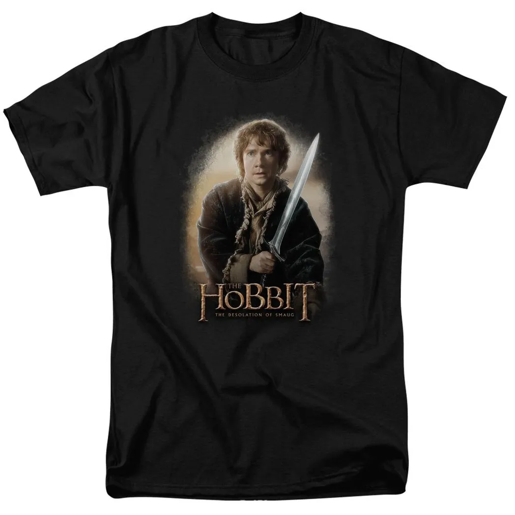 The Hobbit Bilbo and Sting Mens T Shirt Black