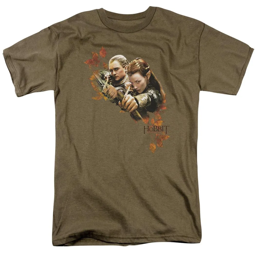 The Hobbit Children of Mirkwood Mens T Shirt Safari Green