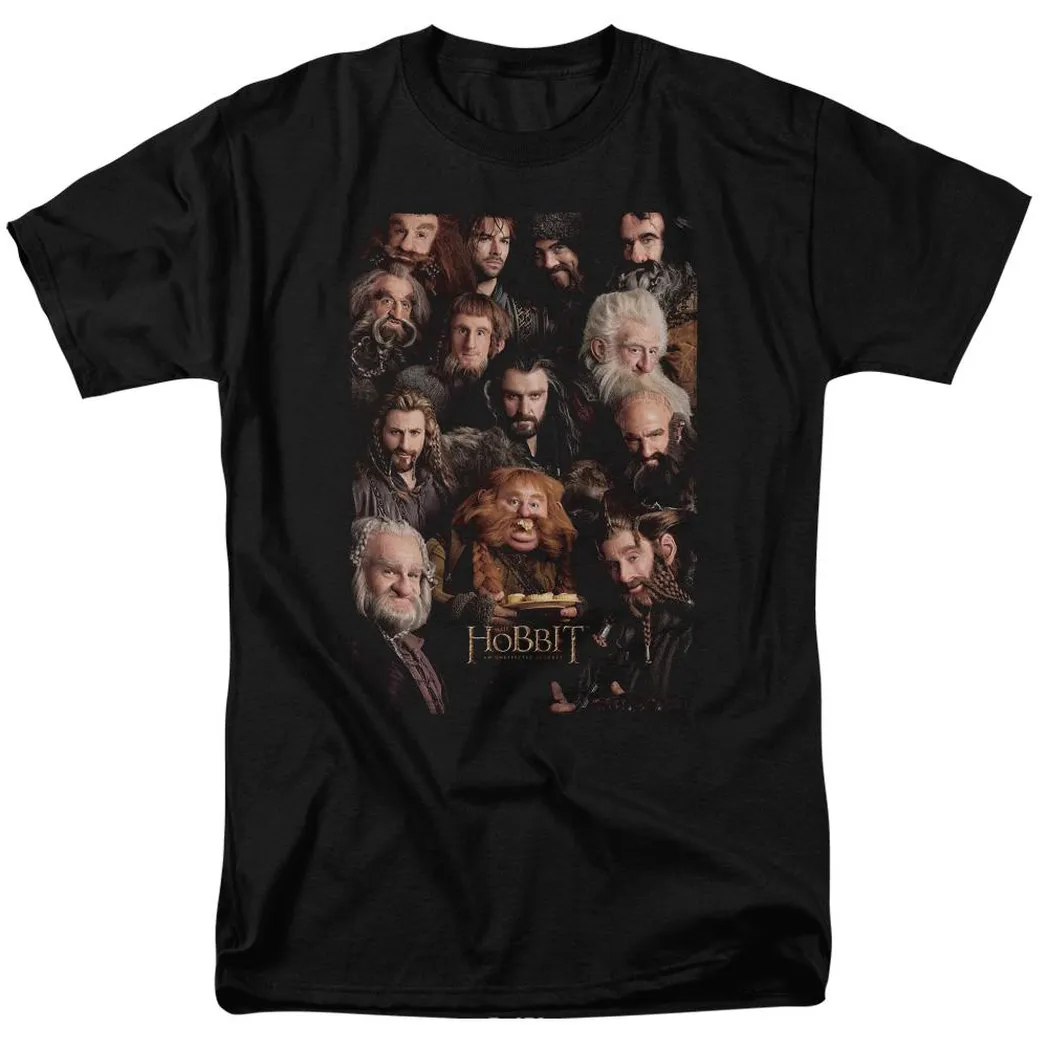 The Hobbit Dwarves Poster Mens T Shirt Black