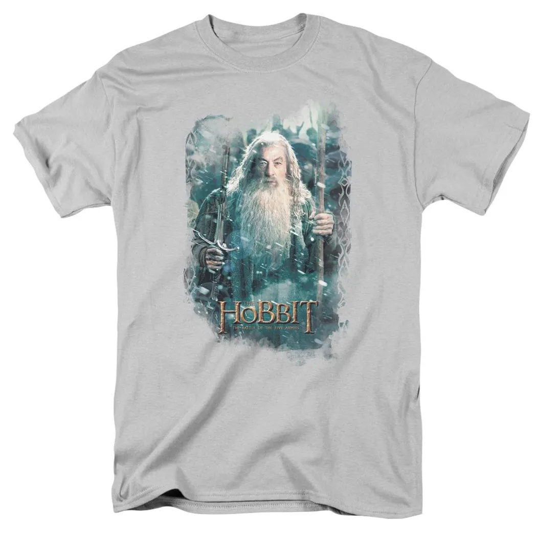 The Hobbit Gandalfs Army Mens T Shirt Silver