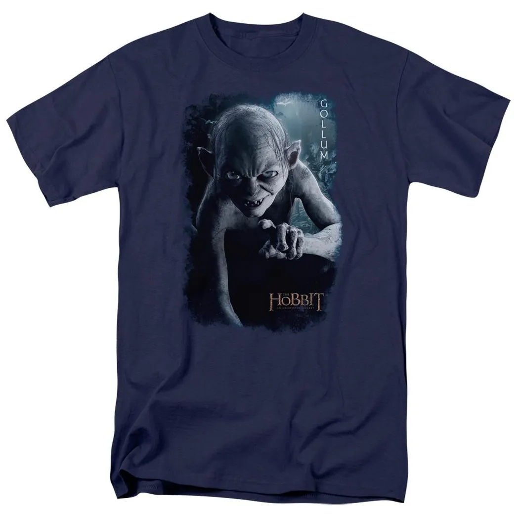 The Hobbit Gollum Poster Mens T Shirt Navy Blue