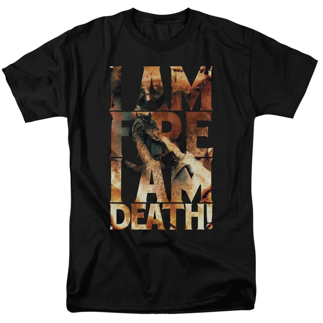 The Hobbit I Am Fire Mens T Shirt Black