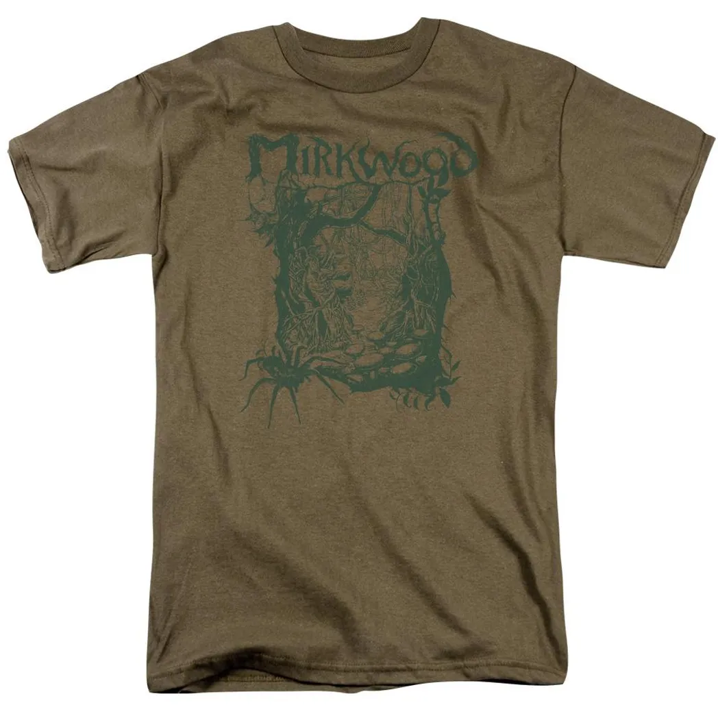 The Hobbit Mirkwood Line Mens T Shirt Safari Green