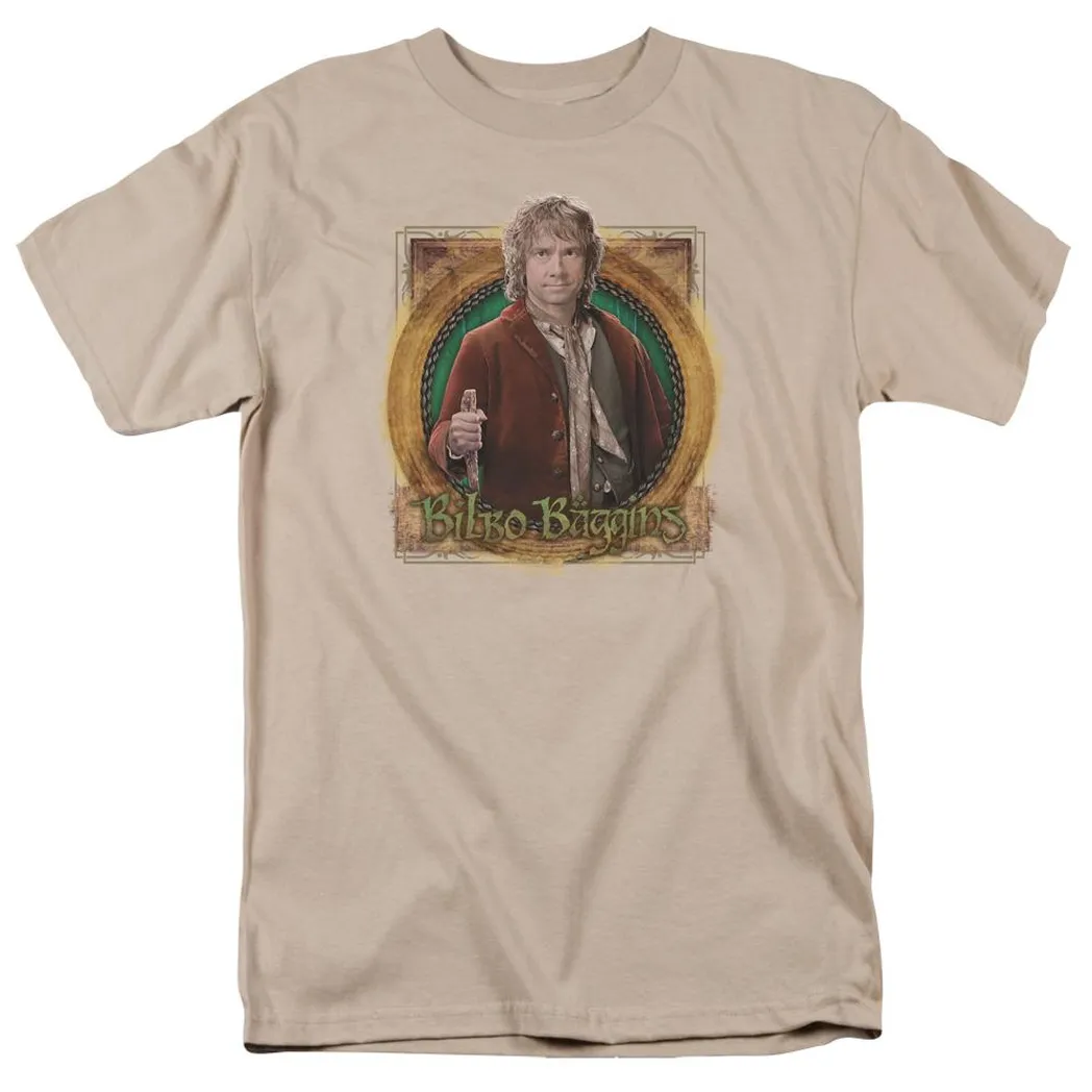 The Hobbit Mr. Baggins Mens T Shirt Sand