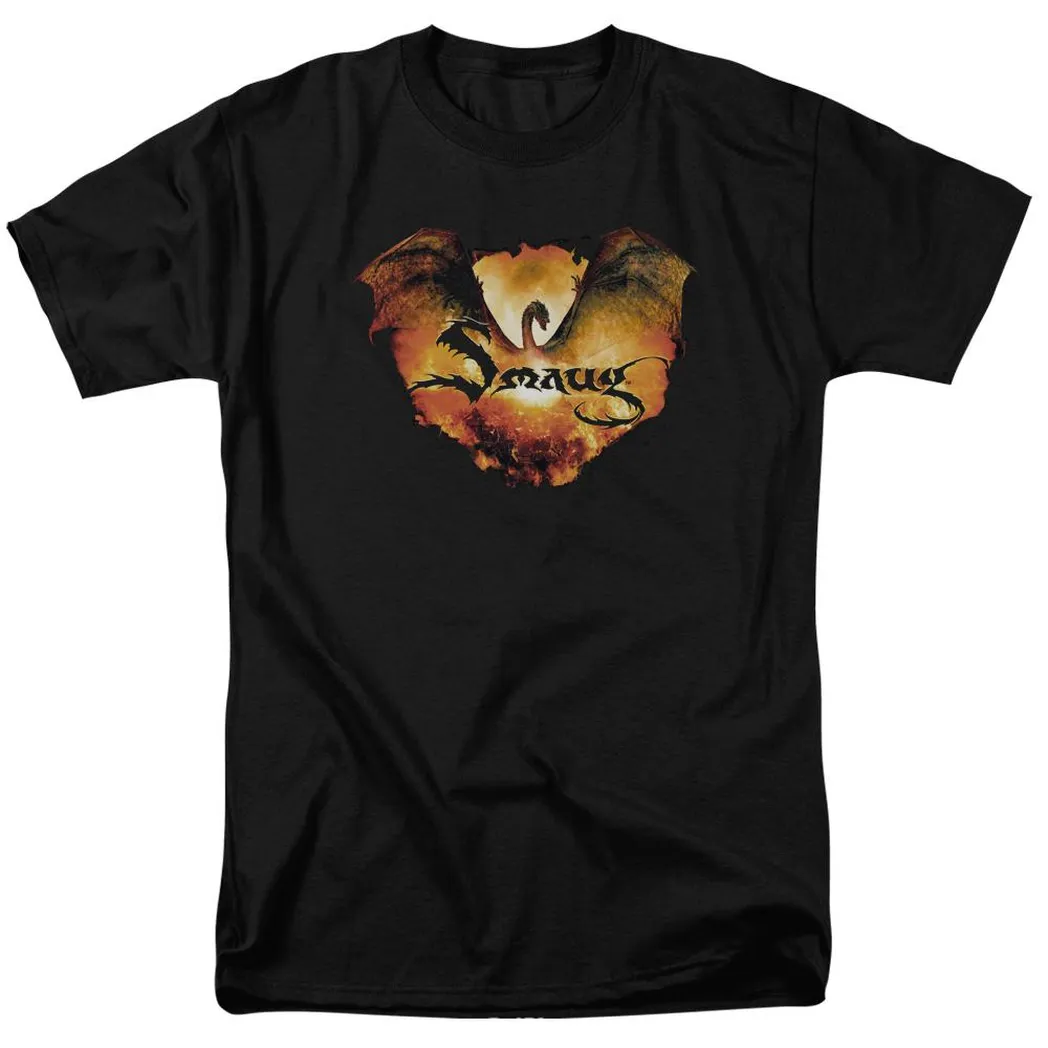 The Hobbit Reign in Flame Mens T Shirt Black