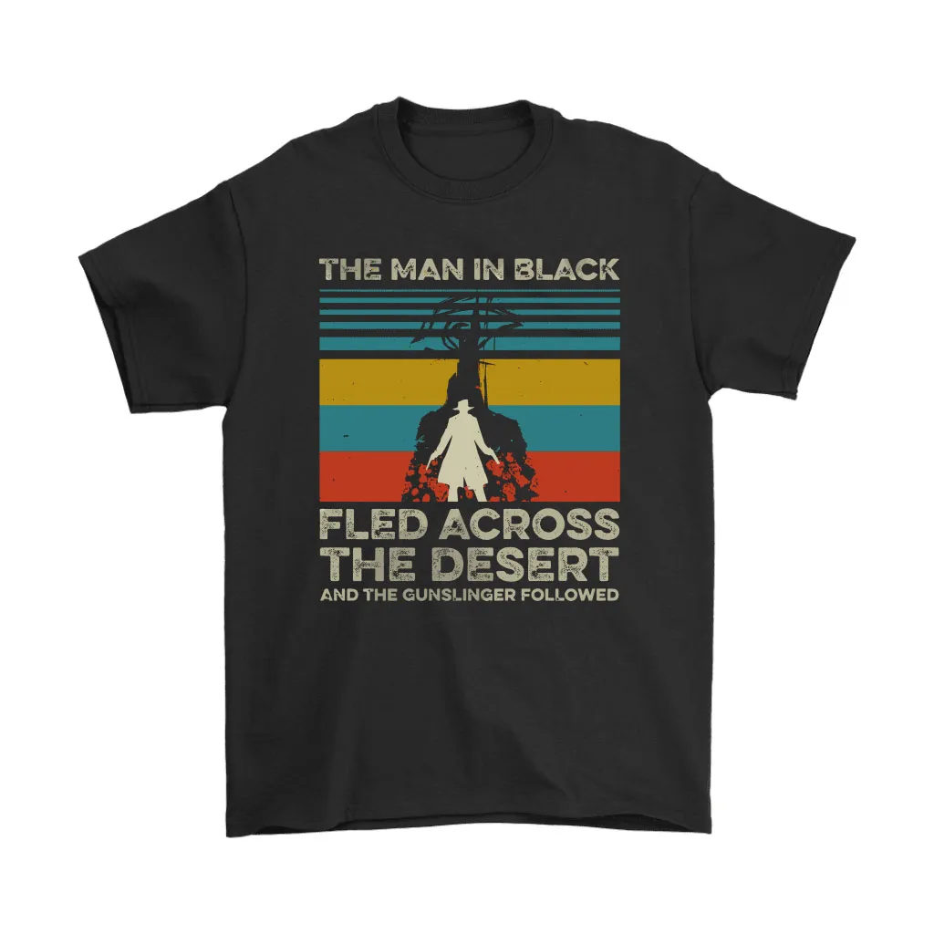 The Man In Black Fled Across The Desert The Gunslinger Vintage Unisex T-Shirt, Hoodie, Sweatshirt