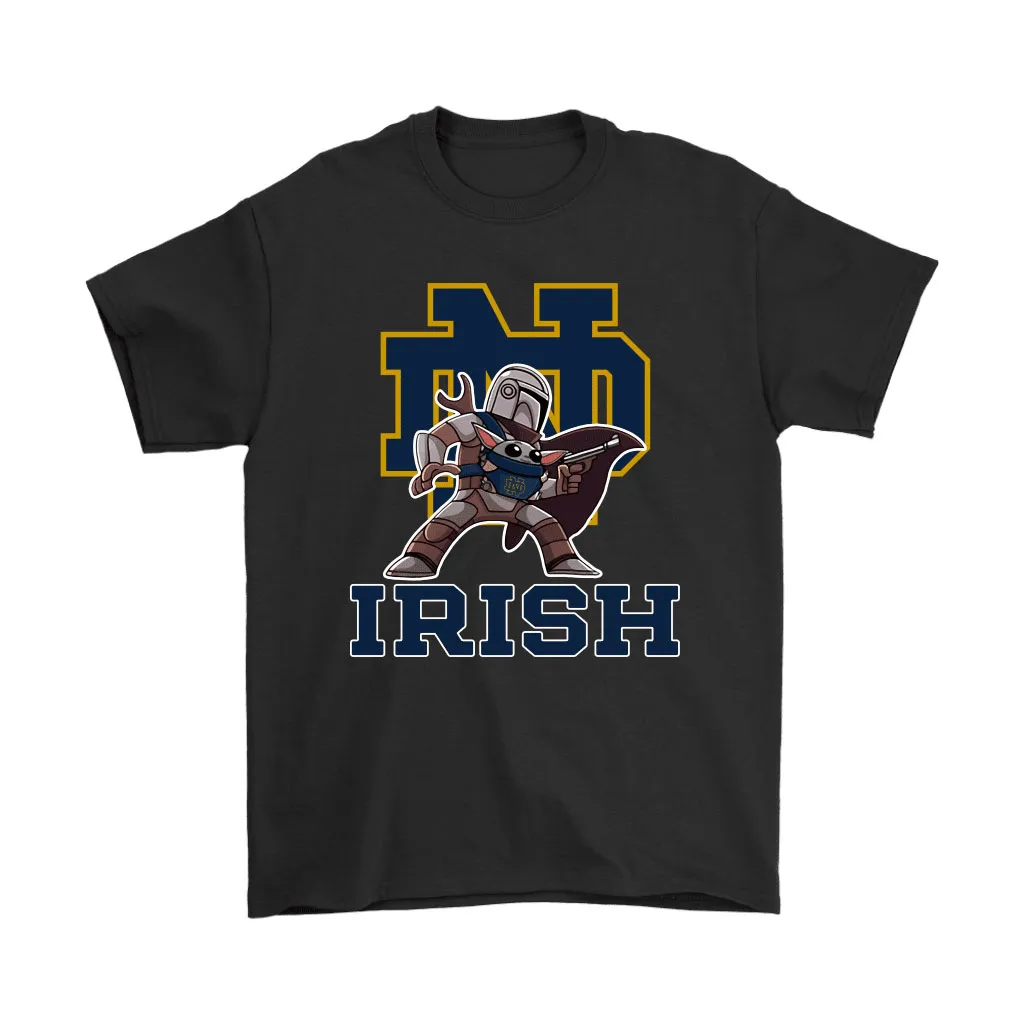 The Mandalorian Baby Yoda Notre Dame Fighting Irish Ncaa Unisex T-Shirt, Hoodie, Sweatshirt