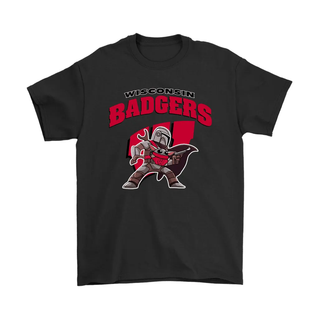 The Mandalorian Baby Yoda Wisconsin Badgers Ncaa Unisex T-Shirt, Hoodie, Sweatshirt