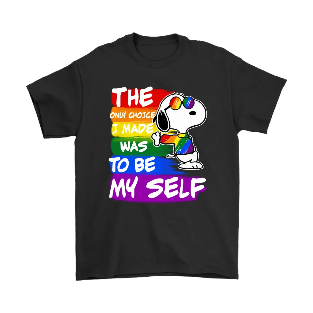 The Only Choice I Made Was To Be Myself Lgbt Joe Cool Snoopy Unisex T-Shirt, Hoodie, Sweatshirt