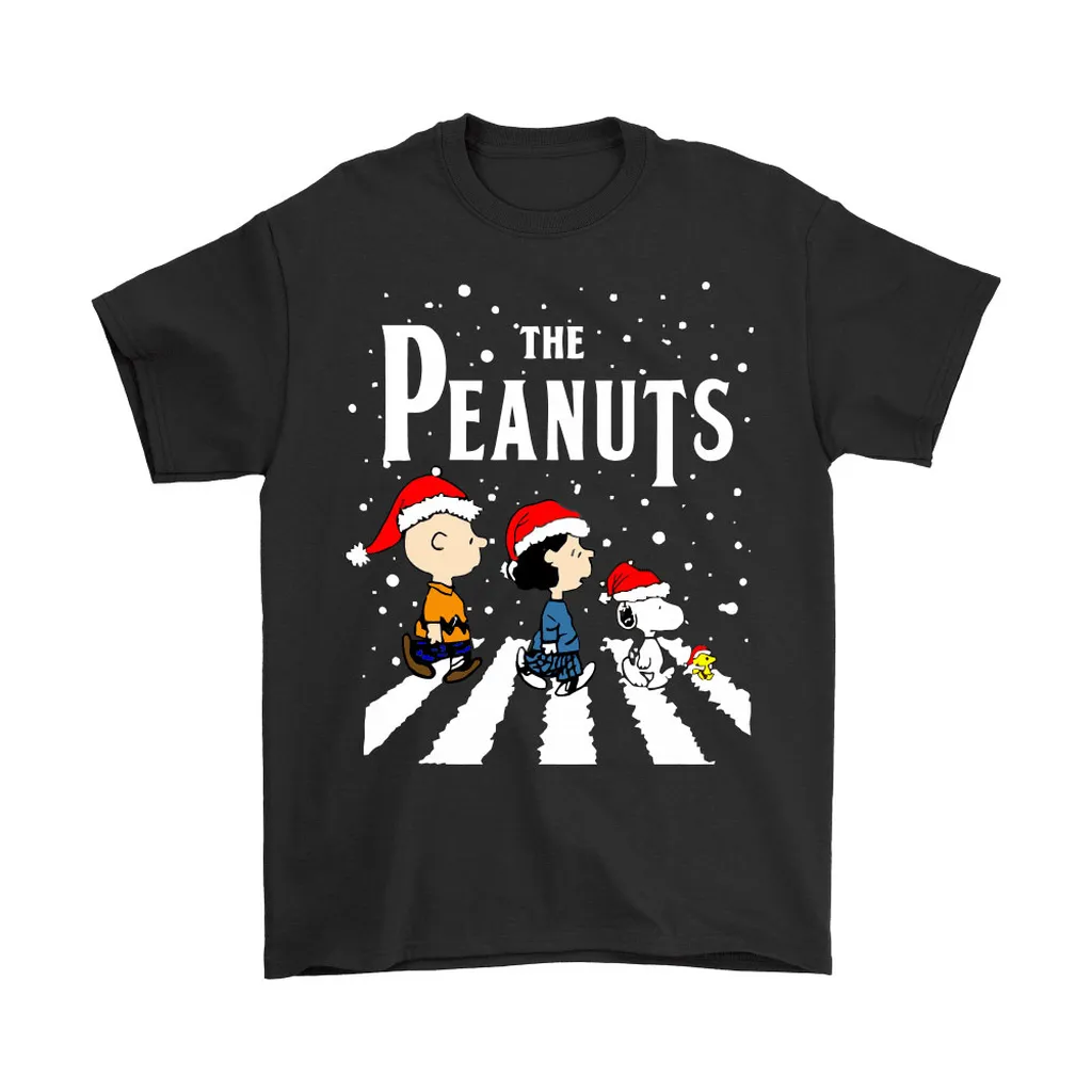 The Peanuts Abbey Road Christmas Snoopy Unisex T-Shirt, Hoodie, Sweatshirt