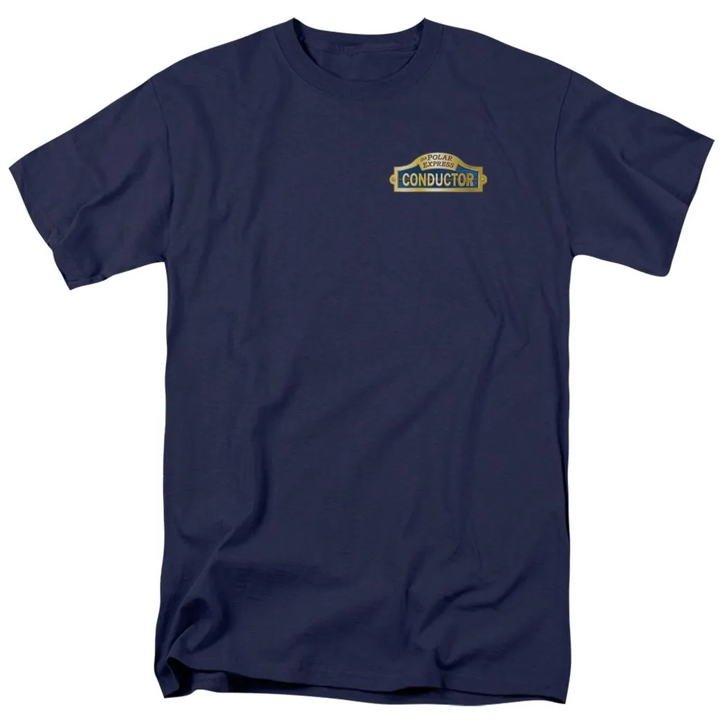 The Polar Express Conductor Mens T Shirt Navy Blue