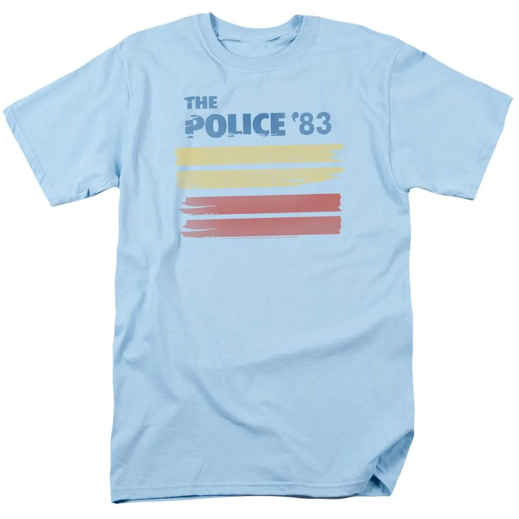 The Police 83 Mens T Shirt Light Blue