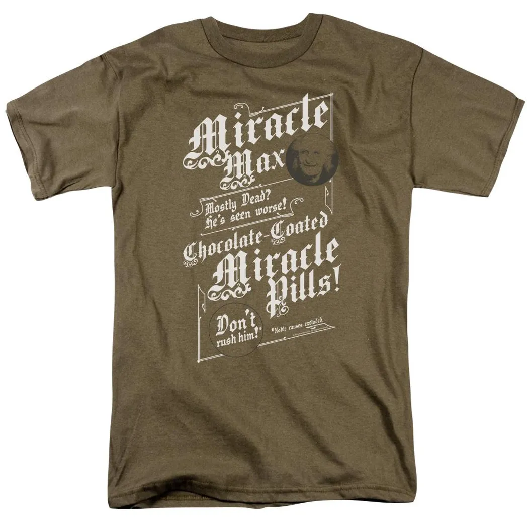 The Princess Bride Miracle Max Mens T Shirt Safari Green