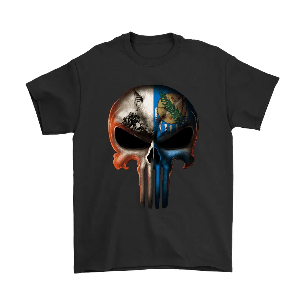 The Punisher American Flag Skull Veteran And Oklahoma Unisex T-Shirt, Hoodie, Sweatshirt