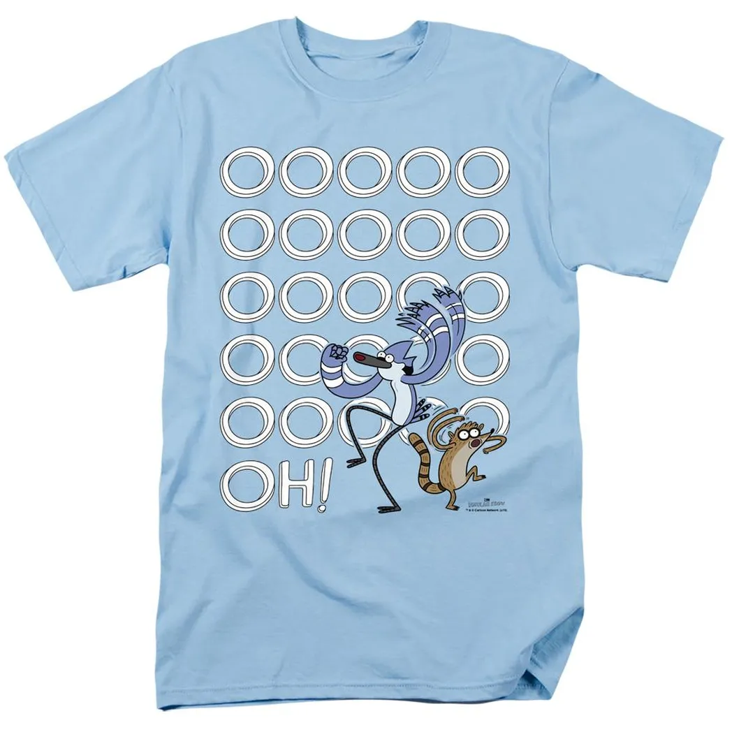 The Regular Show Oooooh Mens T Shirt Light Blue